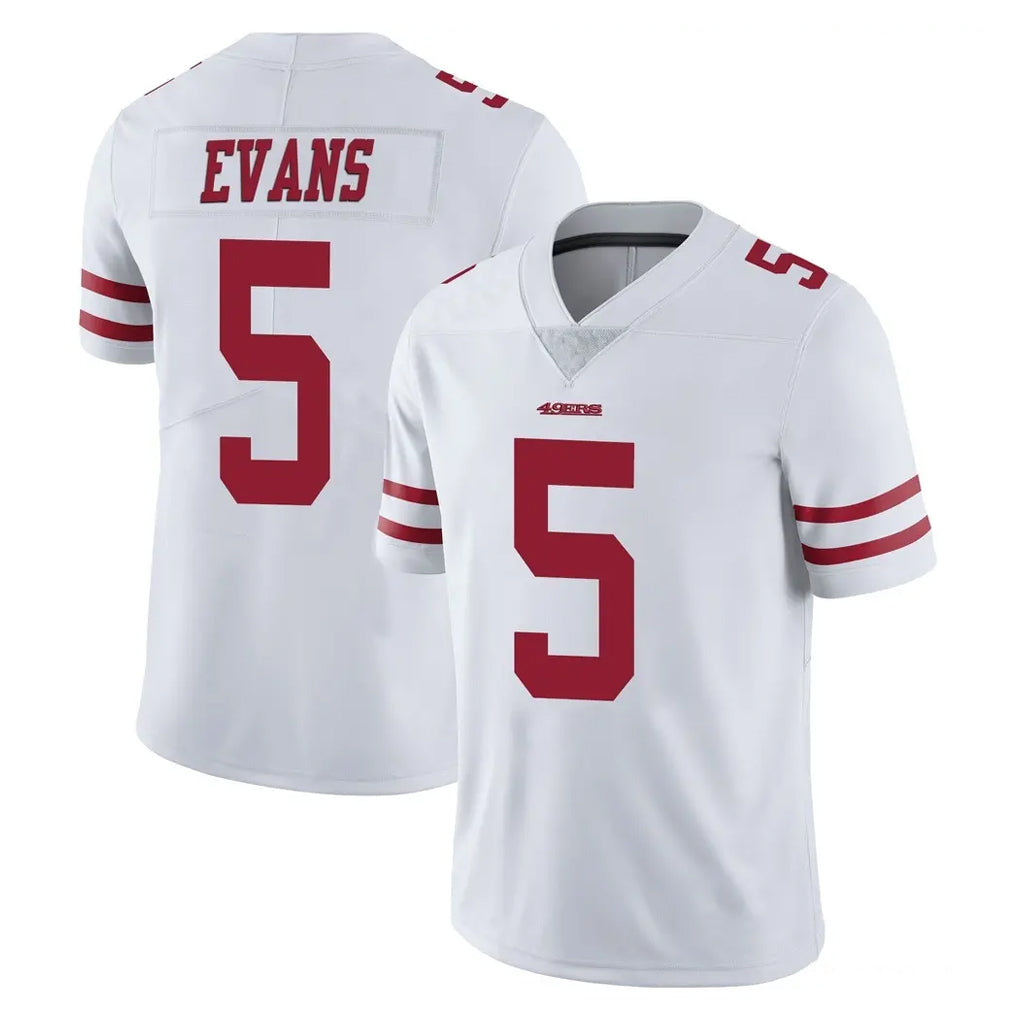 SF.49ers #5 Mike Evans Player White Limited Vapor Untouchable Home Game BALCE Stitched Jerseys