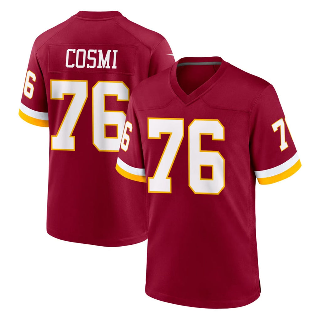W.Commanders #76 Sam Cosmi Player Burgundy Game Home BALCE Stitched Jerseys