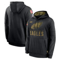P.Eagles ## Eagles Blank Player Black Salute to Service Hoodies Limited Game BALCE Stitched Jerseys