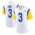 LA.Rams #3 Kam Curl Player White Home Game BALCE Stitched Jerseys