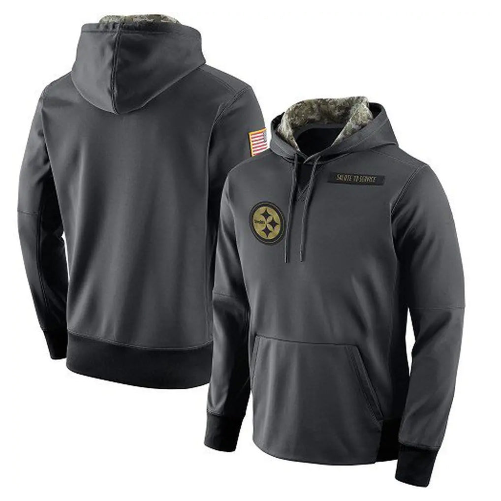 P.Steelers ## Steelers Blank Player Gray Pullover Hoodies Limited BALCE Stitched Jerseys