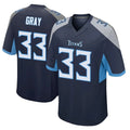 T.Titans #33 Cedric Gray Player Navy Home Game BALCE Stitched Jerseys