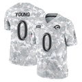 LA.Rams #0 Byron Young Player Arctic Camo Salute To Service Limited Game BALCE Stitched Jerseys