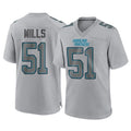 C.Panthers #51 Sam Mills Player Gray Atmosphere Fashion Game BALCE Stitched Jerseys