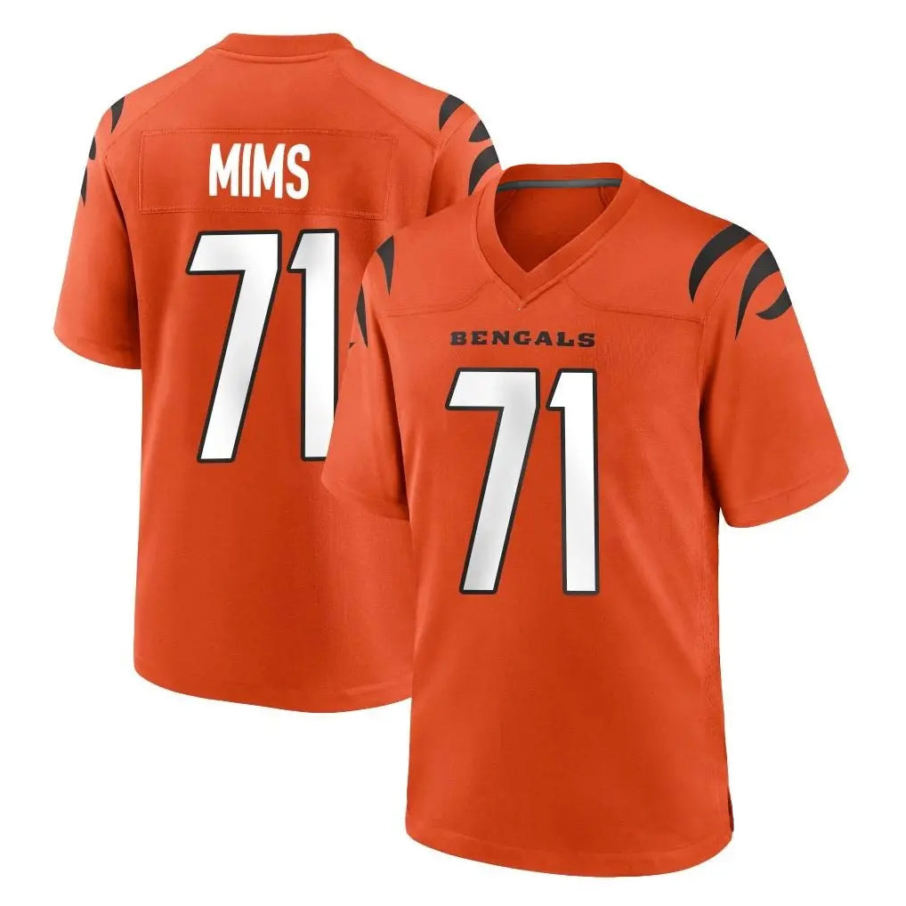 C.Bengals #71 Amarius Mims Player Orange Home Game BALCE Stitched Jerseys