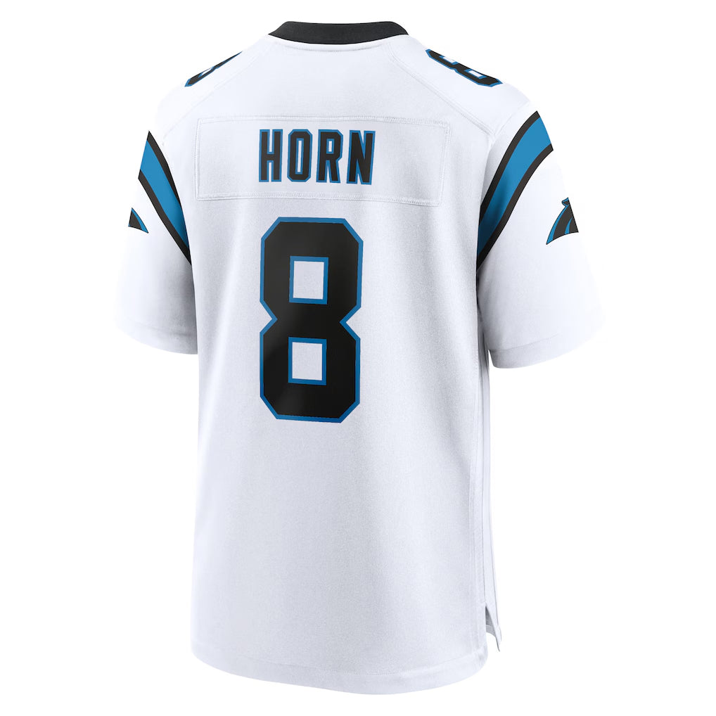 C.Panthers #8 Jaycee Horn Player White Home Game BALCE Stitched Jerseys