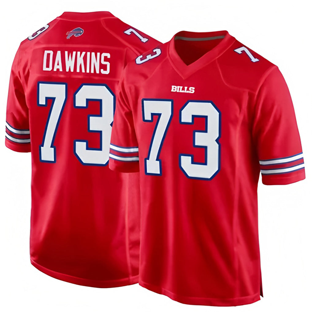 B.Bills #73 Dion Dawkins Player Red Home Game BALCE Stitched Jerseys