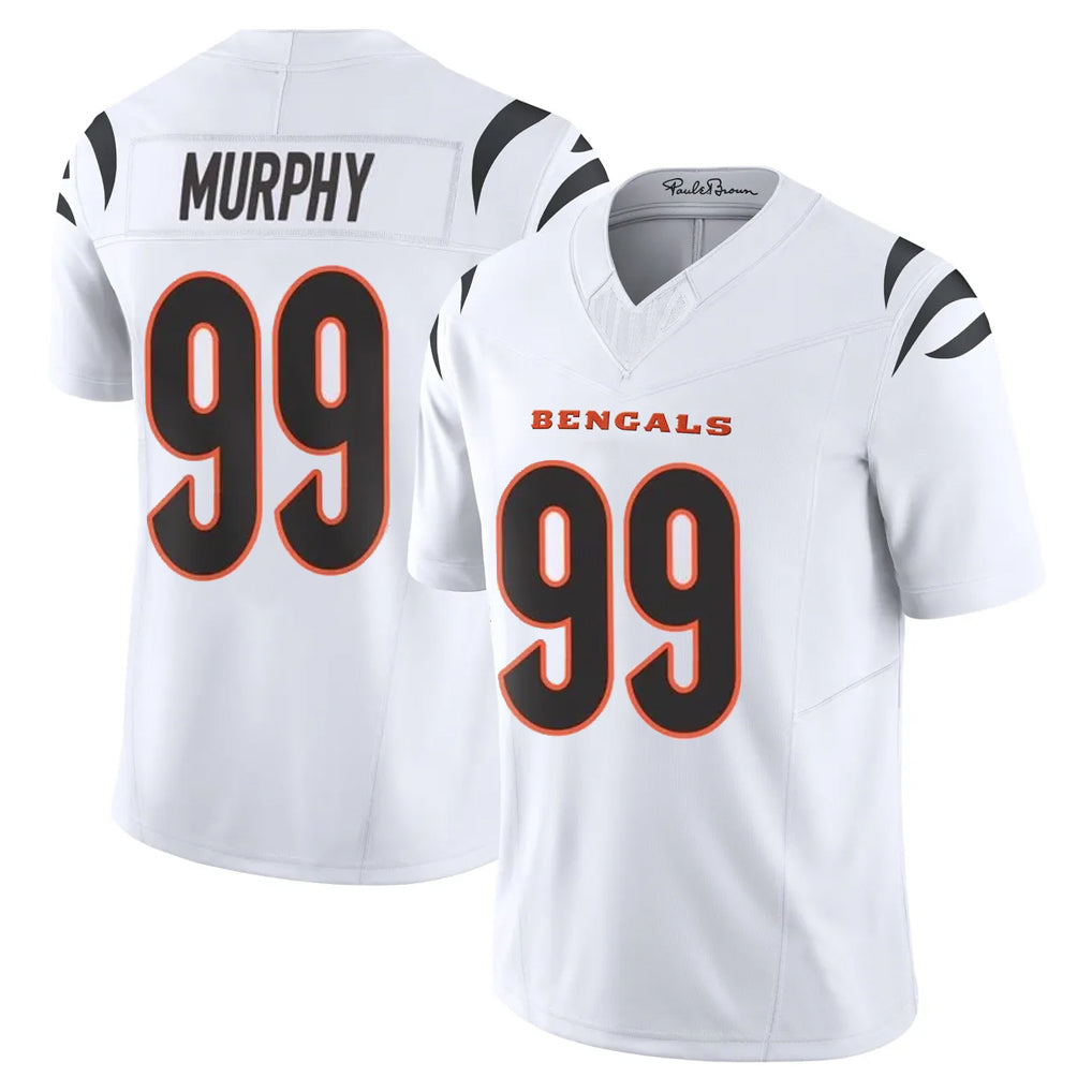 C.Bengals #99 Myles Murphy Player White Vapor F.U.S.E. Limited Home Game BALCE Stitched Jerseys
