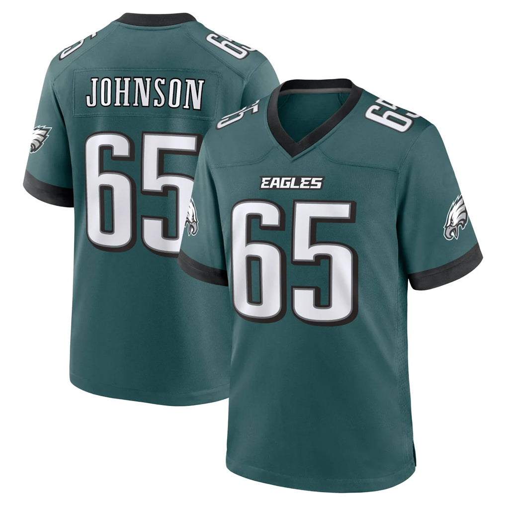 P.Eagles #65 Lane Johnson Player Green Home Game BALCE Stitched Jerseys
