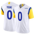 LA.Rams #0 Byron Young Player White Limited Vapor F.U.S.E. Home Game BALCE Stitched Jerseys