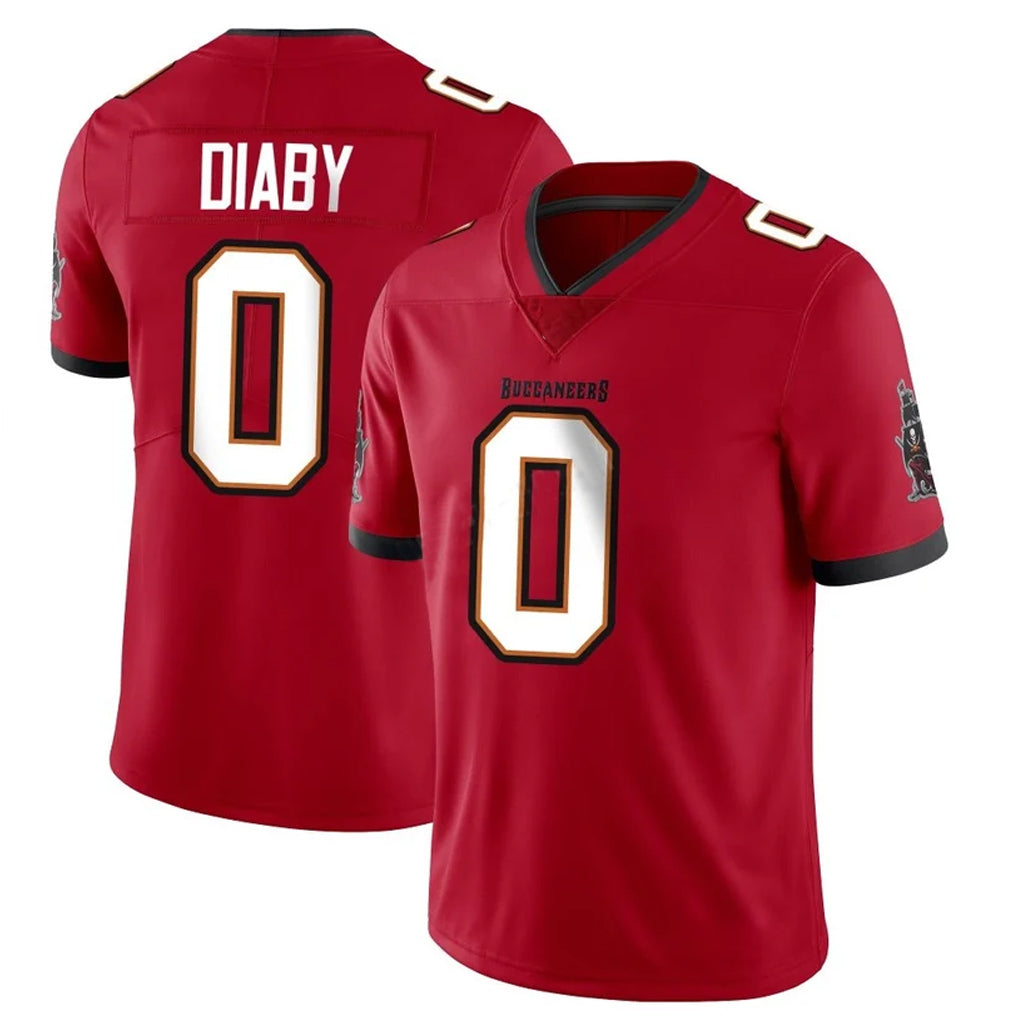 TB.Buccaneers #0 Yaya Diaby Player Red Limited Vapor F.U.S.E. Home Game BALCE Stitched Jerseys