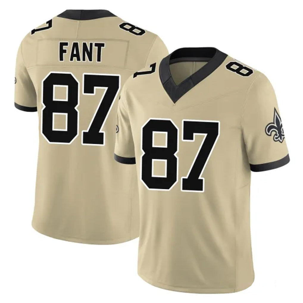 NO.Saints #87 Noah Fant Player Gold Limited Vapor F.U.S.E. Home Game BALCE Stitched Jerseys