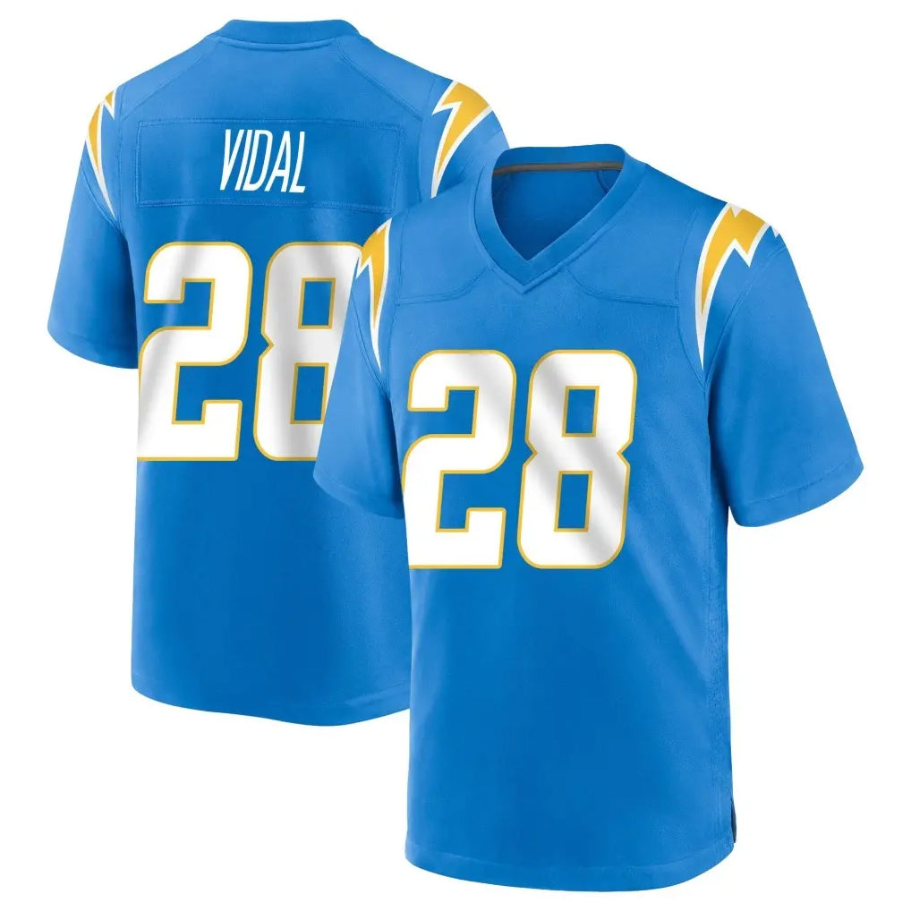LA.Chargers #28 Kimani Vidal Player Blue Home Game BALCE Stitched Jerseys