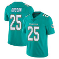 M.Dolphins #25 Tyrel Dodson Player Aqua Limited Vapor Untouchable Home Game BALCE Stitched Jerseys
