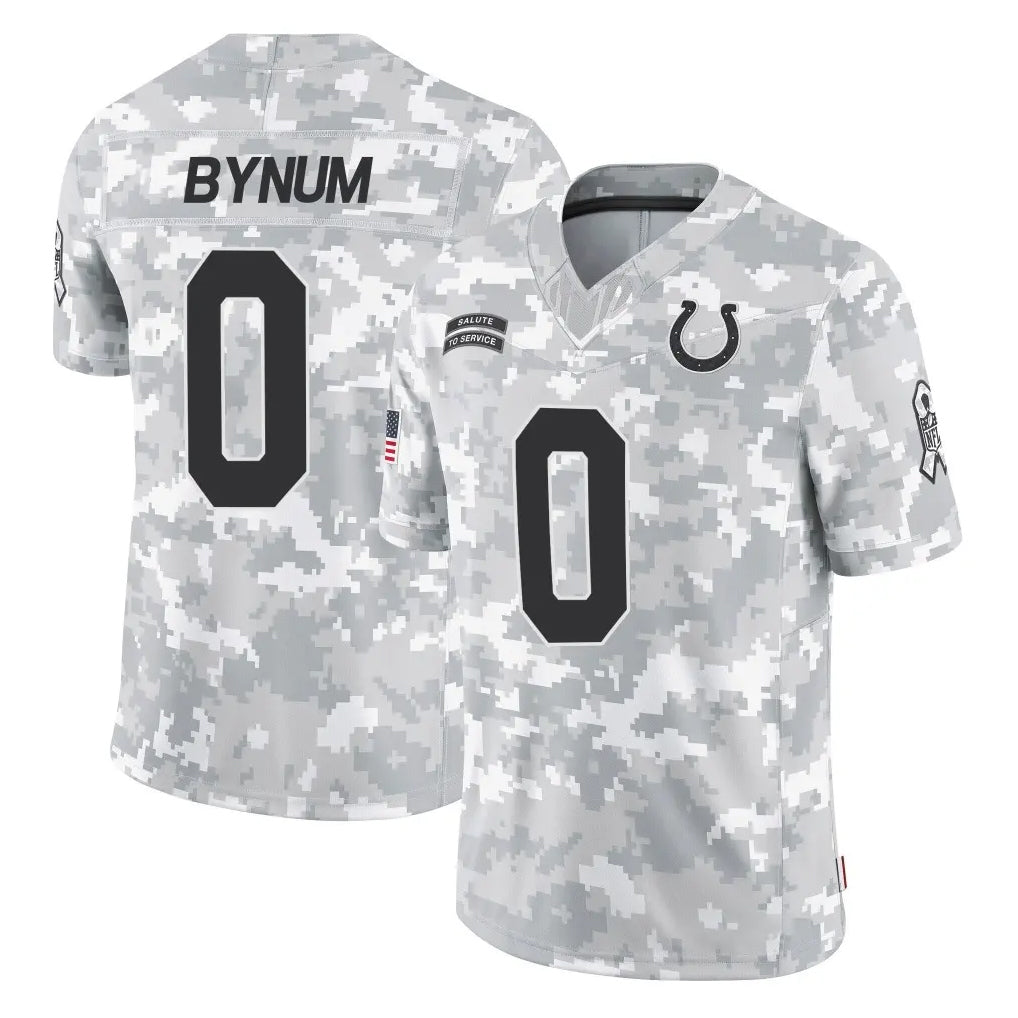 IN.Colts #0 Camryn Bynum Player Arctic Camo Salute To Service Limited Game BALCE Stitched Jerseys