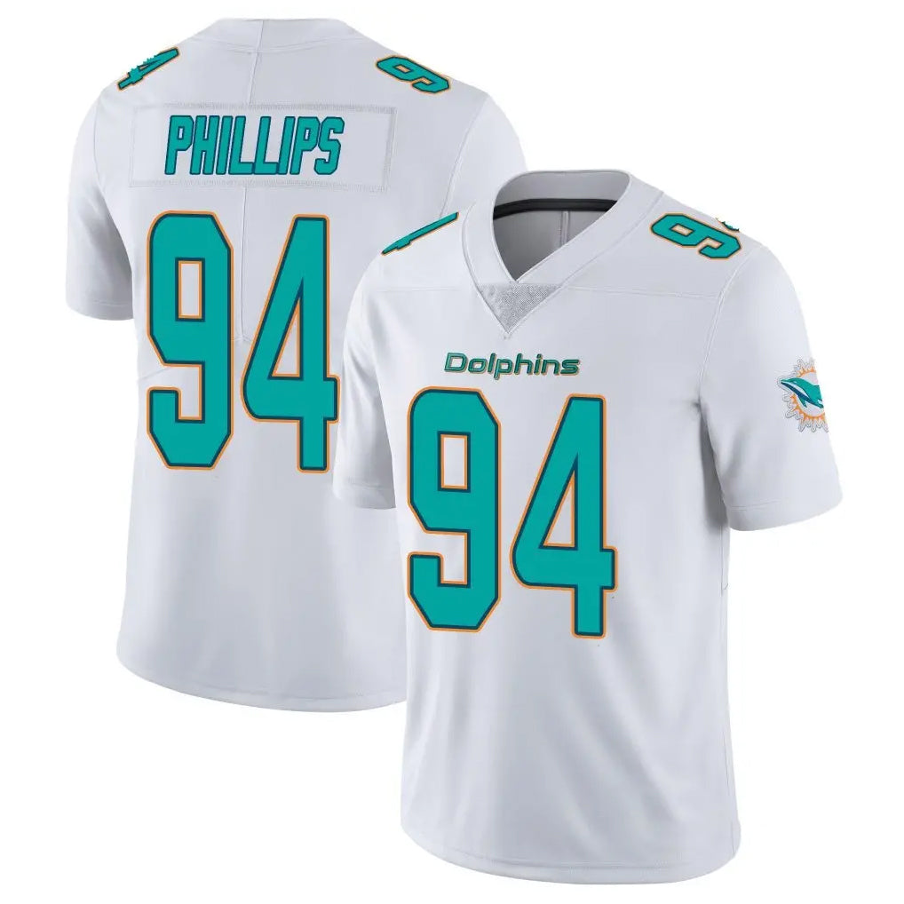 M.Dolphins #94 Jordan Phillips Player White Limited Vapor Untouchable Home Game BALCE Stitched Jerseys