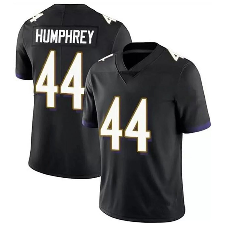 B.Ravens #44 Marlon Humphrey Player Black Limited Home Game BALCE Stitched Jerseys
