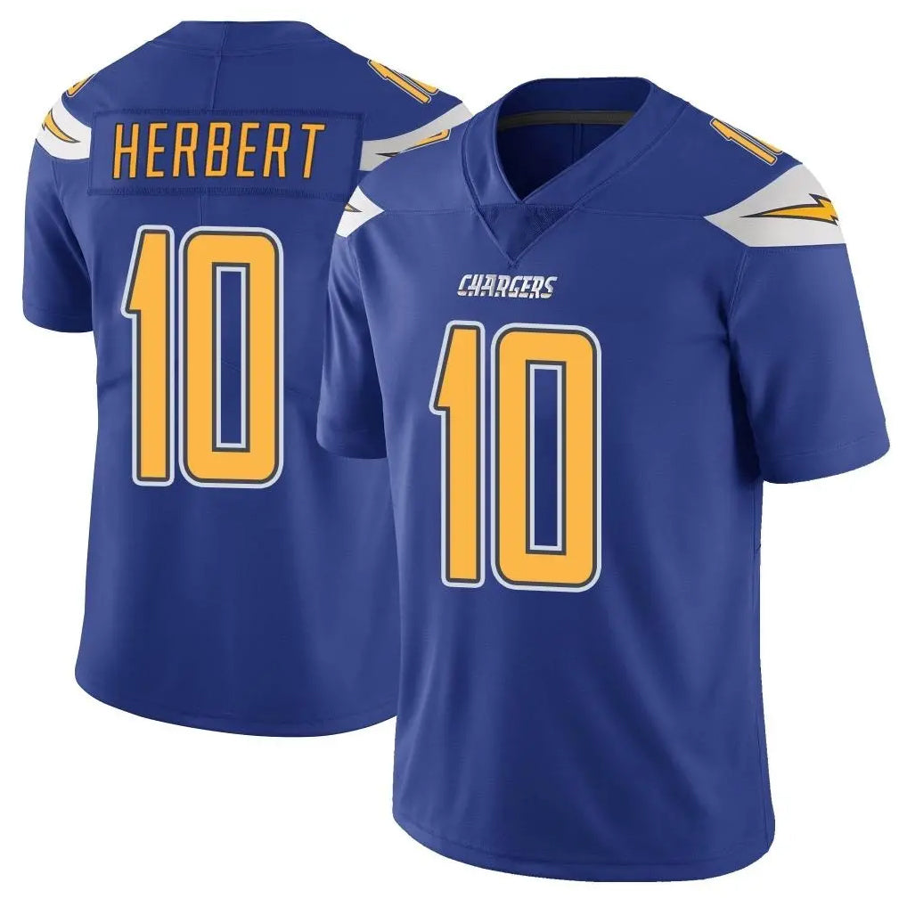 LA.Chargers #10 Justin Herbert Player Royal Limited Color Rush Vapor Untouchable Home Game BALCE Stitched Jerseys