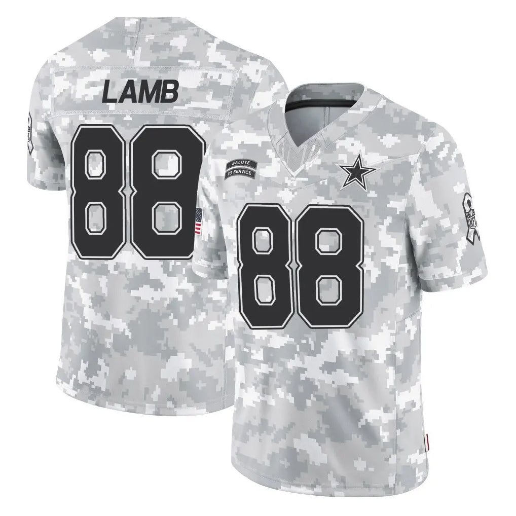 D.Cowboys #88 CeeDee Lamb Player Arctic Camo Salute to Service Limited Home Game BALCE Stitched Jerseys