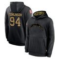 LA.Chargers #94 Dalvin Tomlinson Player Black Salute to Service Hoodies Limited Game BALCE Stitched Jerseys