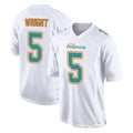 M.Dolphins #5 Jaylen Wright Player White Fashion Home Game BALCE Stitched Jerseys
