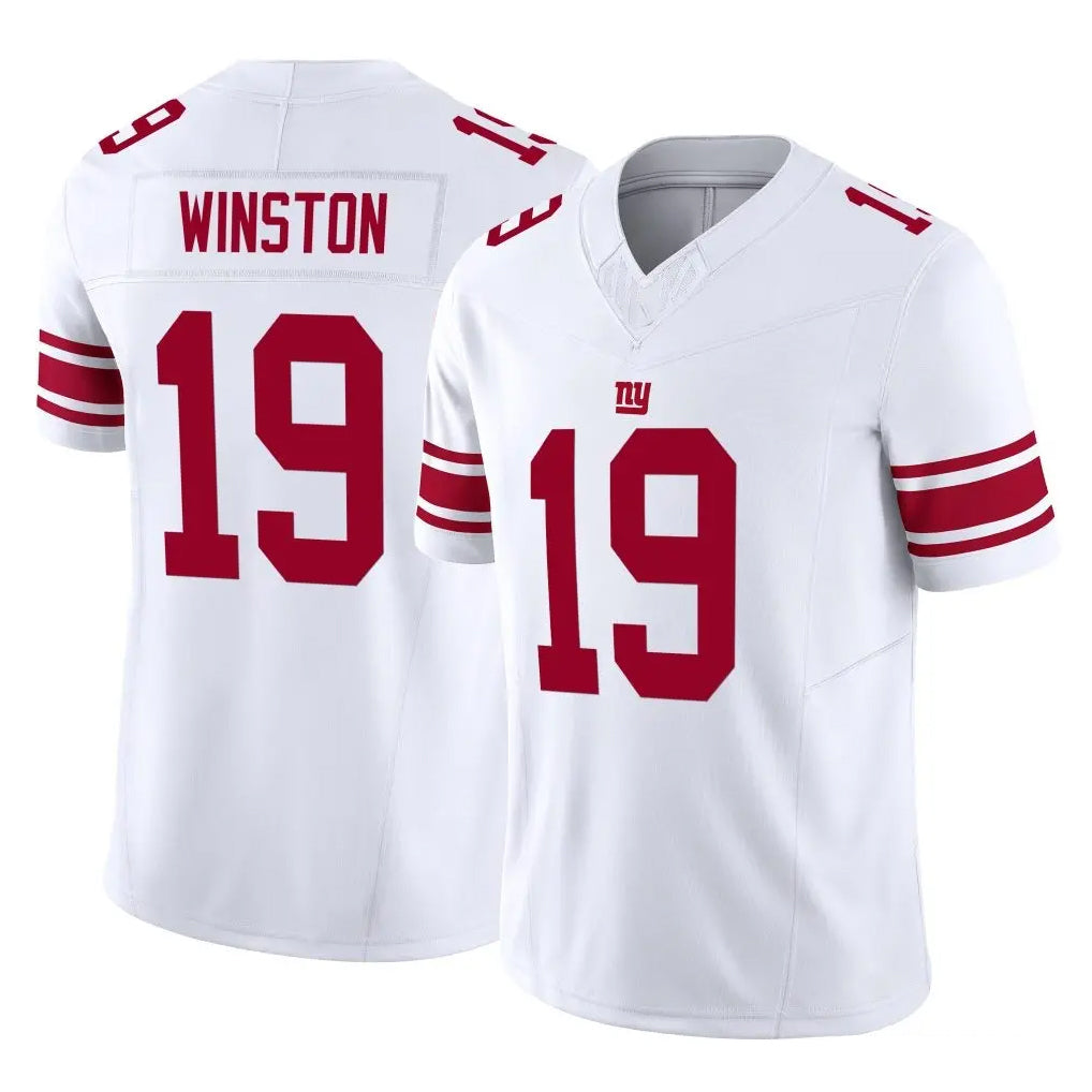 NY.Giants #19 Jameis Winston Player White Limited Vapor F.U.S.E. Home Game BALCE Stitched Jerseys
