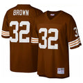 C.Browns #32 Jim Brown Player Brown Mitchell & Ness 1963 Throwback BALCE Stitched Jerseys