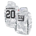 NY.Giants #20 Greg Newsome II Player Arctic Camo Salute to Service Pullover Hoodies Limited Game BALCE Stitched Jerseys
