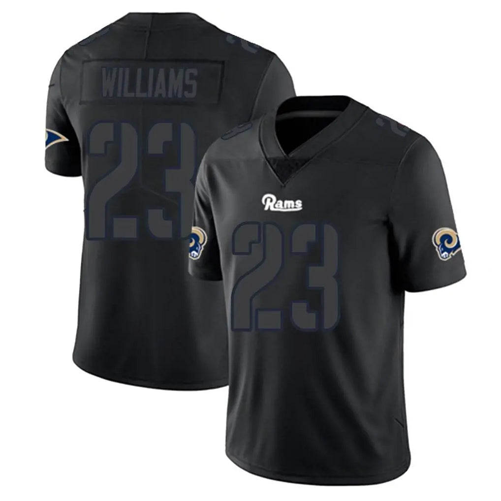 LA.Rams #23 Kyren Williams Player Black Impact Limited Home Game BALCE Stitched Jerseys