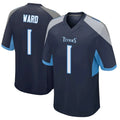 T.Titans #1 Cam Ward Player Navy Home Game BALCE Stitched Jerseys