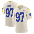LA.Rams #97 Poona Ford Player Bone Home Game BALCE Stitched Jerseys