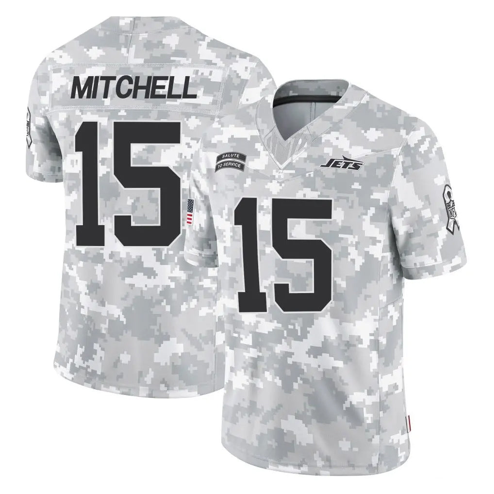 NY.Jets #15 Adonai Mitchell Player Arctic Camo Salute to Service Limited Game BALCE Stitched Jerseys