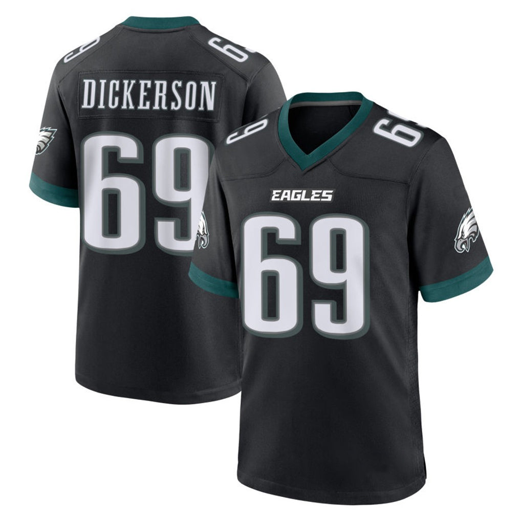 P.Eagles #69 Landon Dickerson Player Black Game Home BALCE Stitched Jerseys
