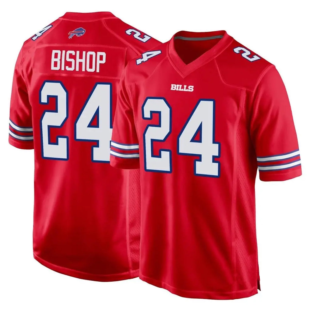 B.Bills #24 Cole Bishop Player Red Home Game BALCE Stitched Jerseys