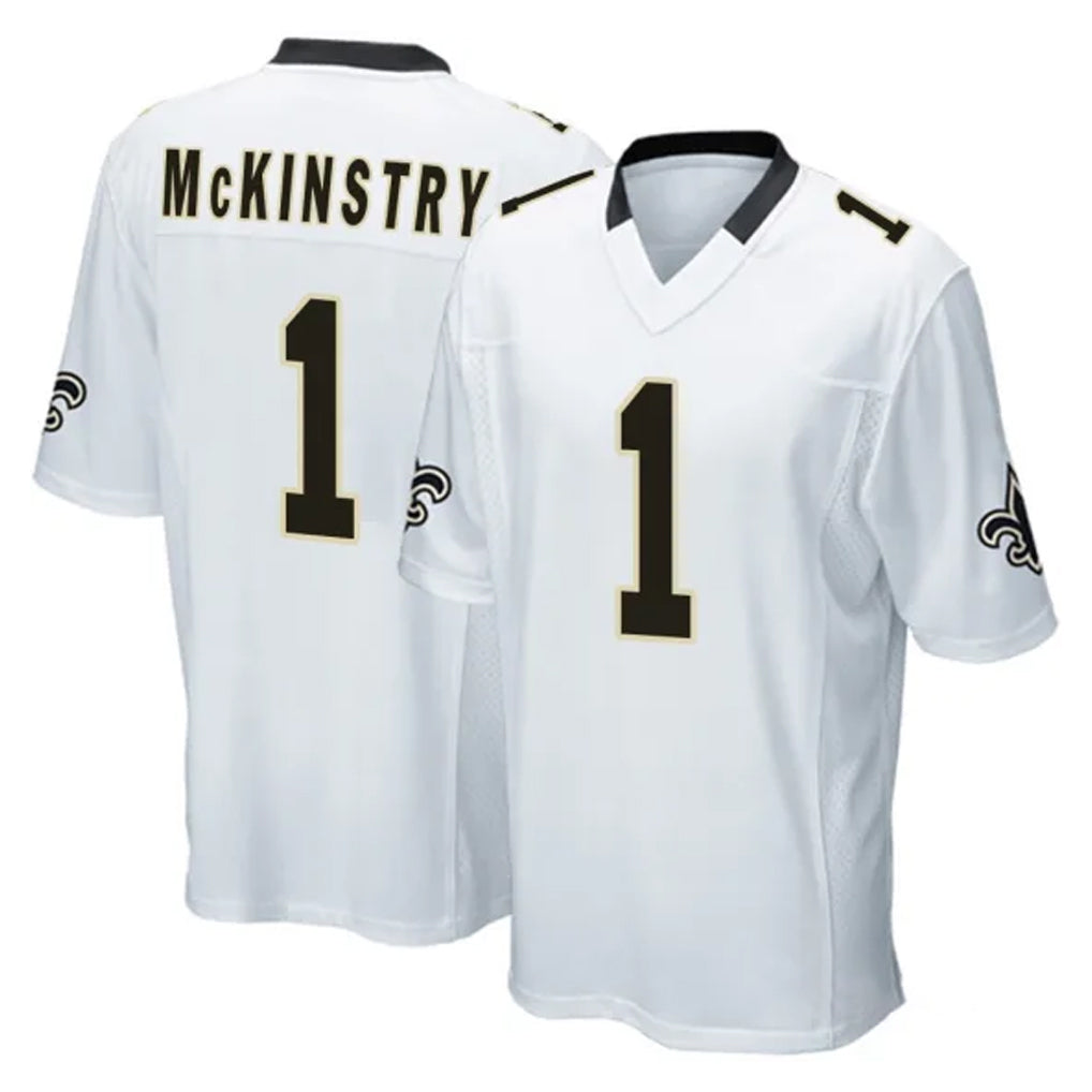 NO.Saints #1 Kool-Aid McKinstry Player White Home Game BALCE Stitched Jerseys