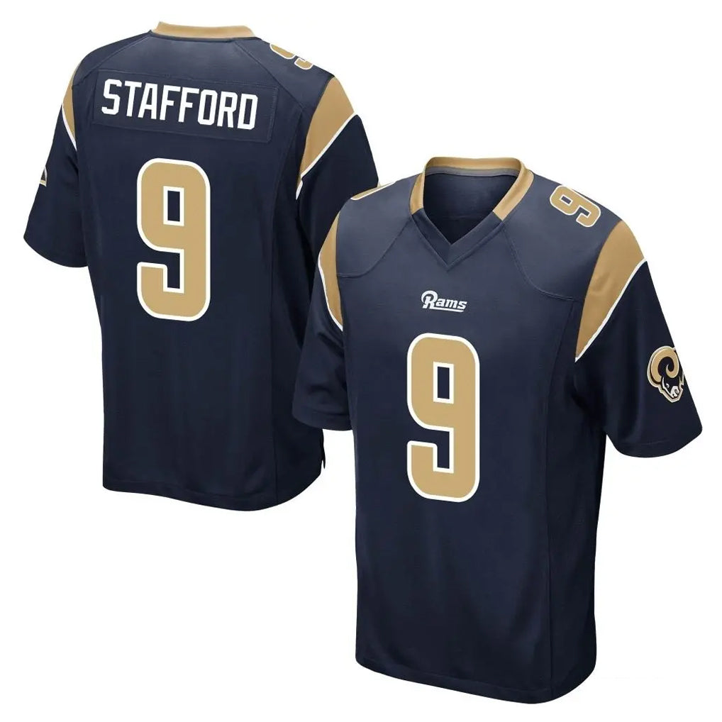 LA.Rams #9 Matthew Stafford Player Navy Home Game BALCE Stitched Jerseys