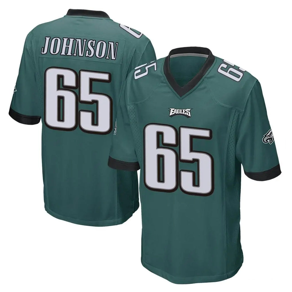 P.Eagles #65 Lane Johnson Player Team Color Green Home Game BALCE Stitched Jerseys