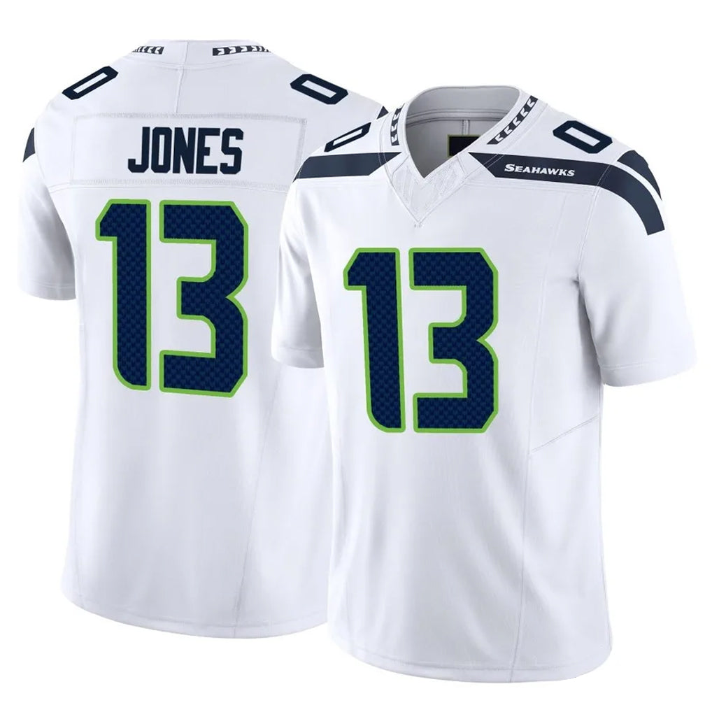 S.Seahawks #13 Ernest Jones IV Player White Limited Vapor F.U.S.E. Home Game BALCE Stitched Jerseys