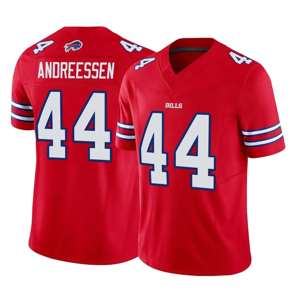 B.Bills #44 Joe Andreessen Player Red Vapor F.U.S.E. Limited Home Game BALCE Stitched Jerseys