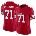 SF.49ers #71 Trent Williams Player Red Limited Vapor F.U.S.E. Home Game BALCE Stitched Jerseys