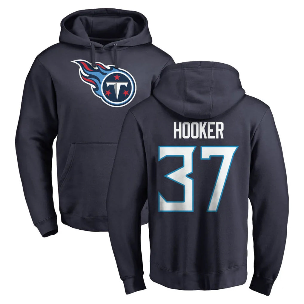 T.Titans #37 Amani Hooker Player Navy Logo Pullover Hoodies Home Game BALCE Stitched Jerseys