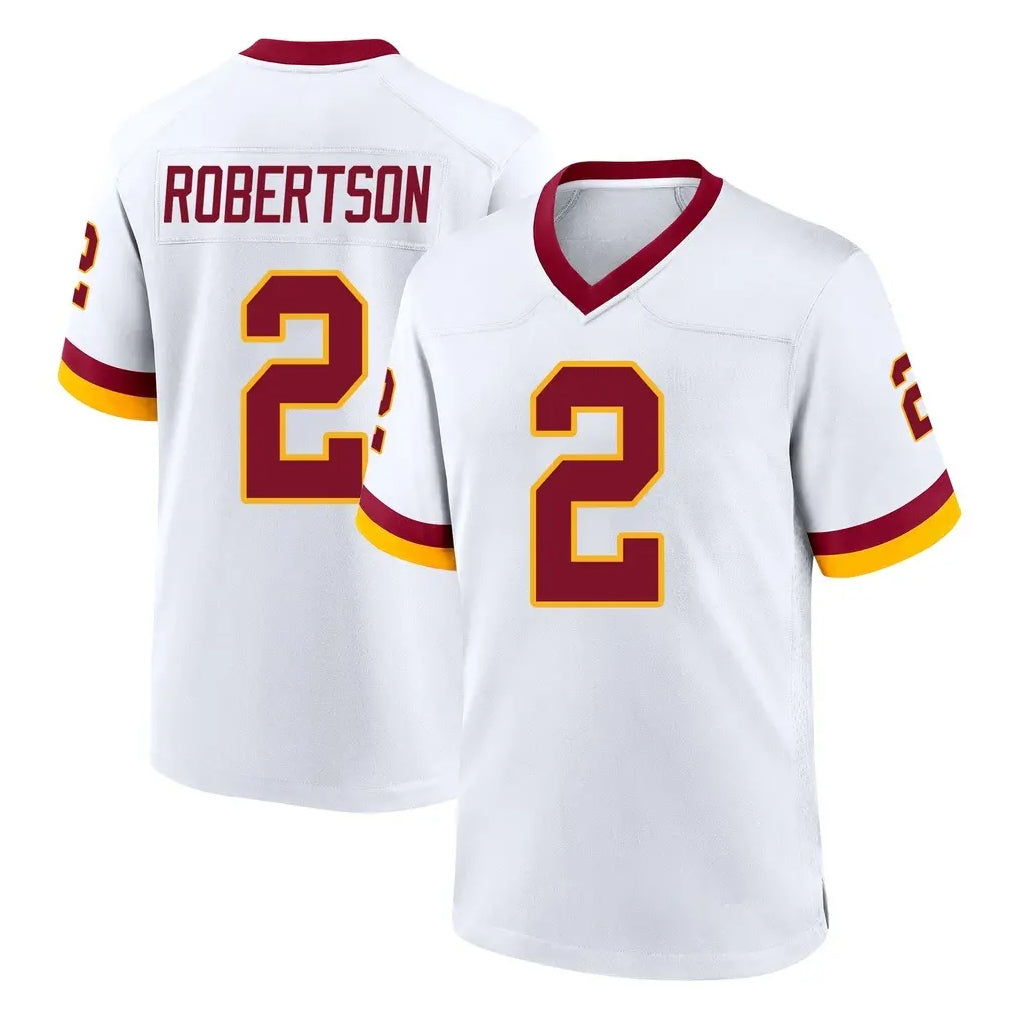W.Commanders #2 Amik Robertson Player White Home Game BALCE Stitched Jerseys
