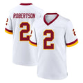 W.Commanders #2 Amik Robertson Player White Home Game BALCE Stitched Jerseys