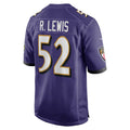 B.Ravens #52 Ray Lewis Player Purple Alternate Home BALCE Stitched Jerseys