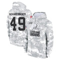 C.Browns #49 Carson Schwesinger Player Arctic Camo Salute to Service Hoodies Limited Game BALCE Stitched Jerseys