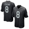 LV.Raiders #8 Kirk Cousins Player Black Home Game BALCE Stitched Jerseys