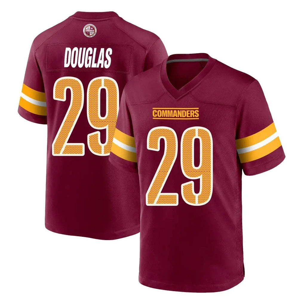 W.Commanders #29 Rasul Douglas Player Burgundy Home Game BALCE Stitched Jerseys