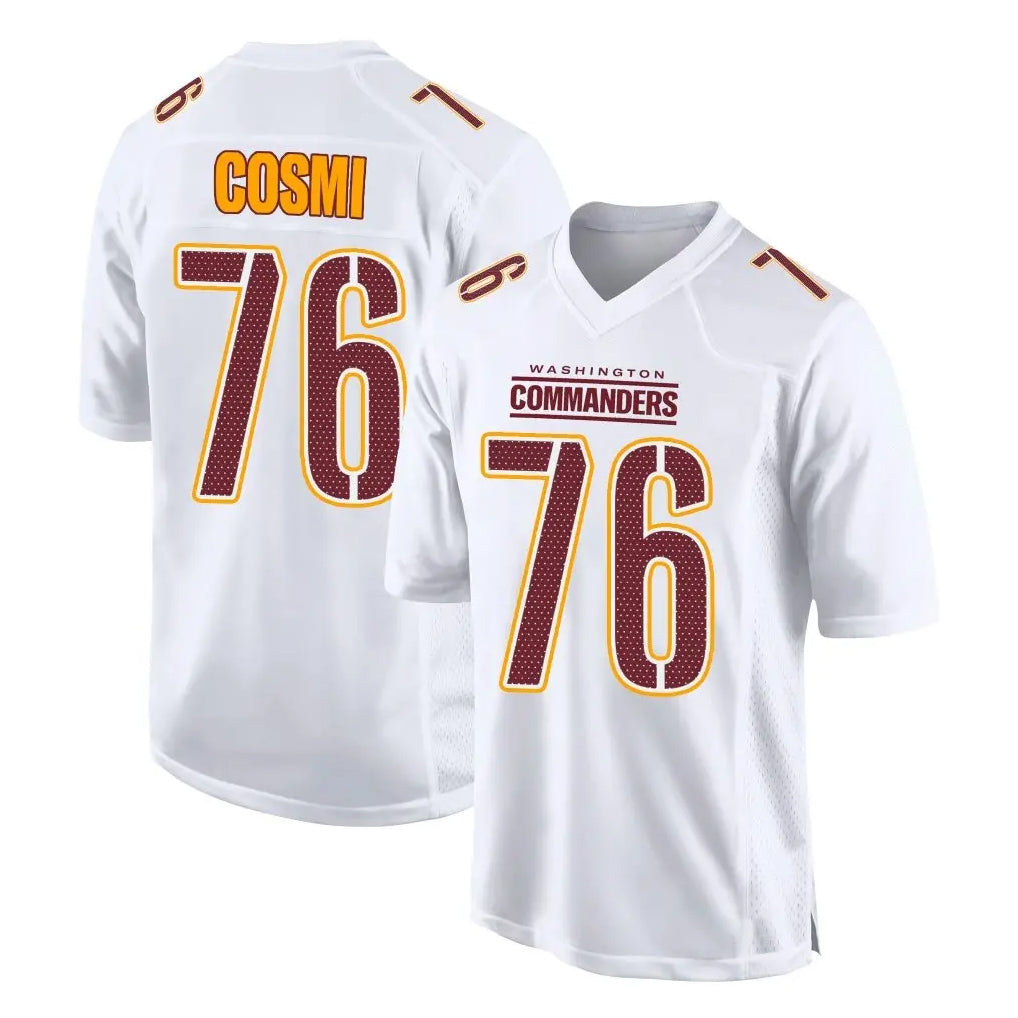 W.Commanders #76 Sam Cosmi Player White Tundra Fashion Home Game BALCE Stitched Jerseys