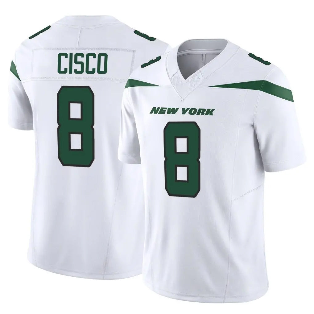 NY.Jets #8 Andre Cisco Player White Limited Vapor F.U.S.E. Home Game BALCE Stitched Jerseys