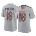C.Bears #18 Caleb Williams Player Gray Atmosphere Fashion Game BALCE Stitched Jerseys